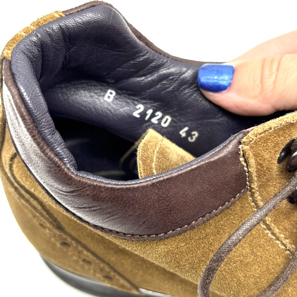 Barracuda 2120 Brown Suede Leather Wingtip Hightop Lace Up Oxfords Men US9B EU43 - Picture 13 of 16